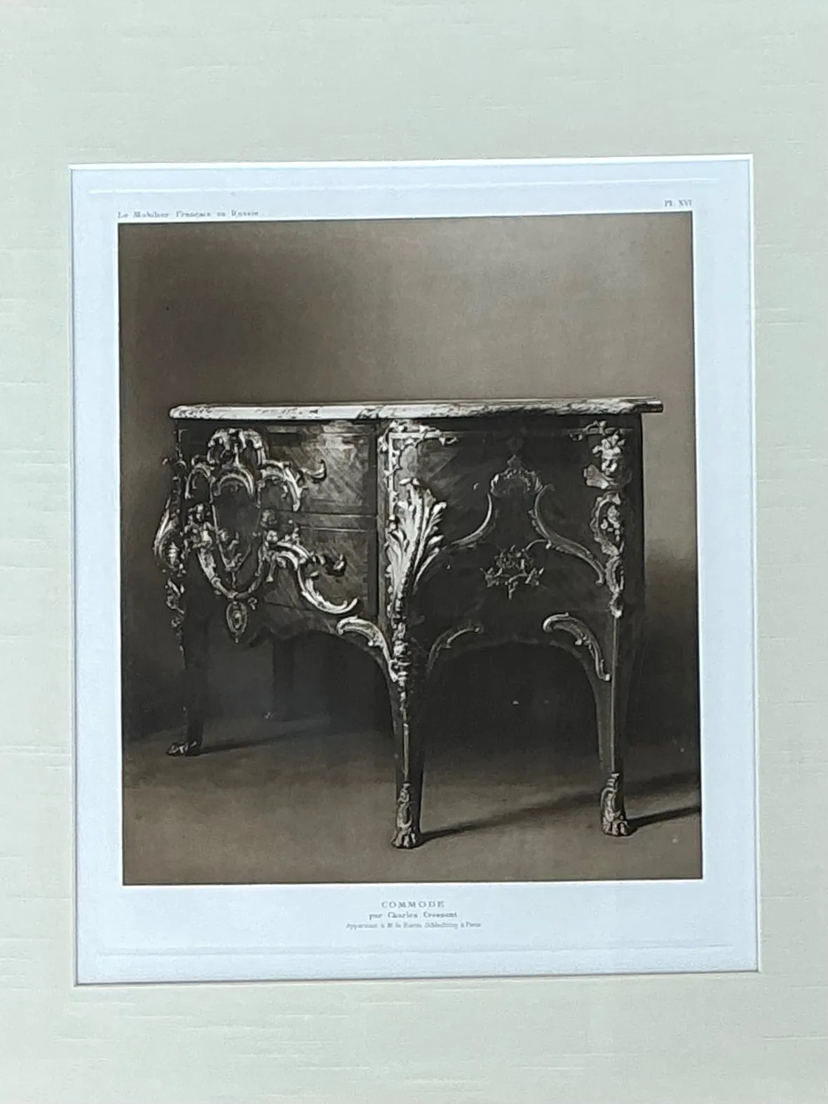 Framed Antique French Commode Print — additional photo 2
