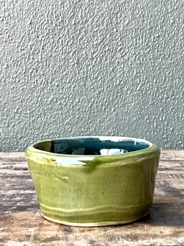 Vintage Handcrafted Green Studio Bowl — additional photo 6