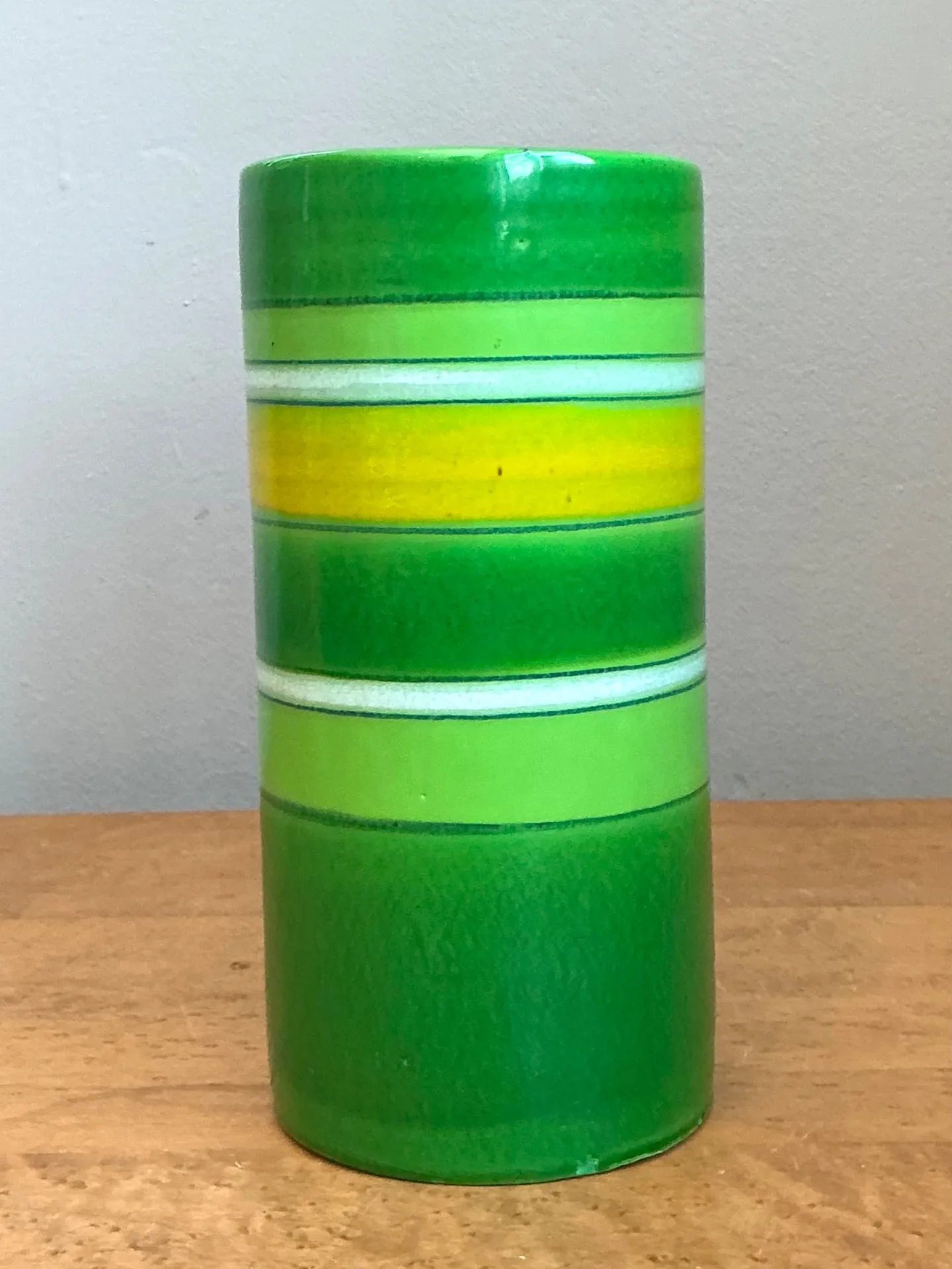 Vintage Italian Striped Ceramic Vase — additional photo 7