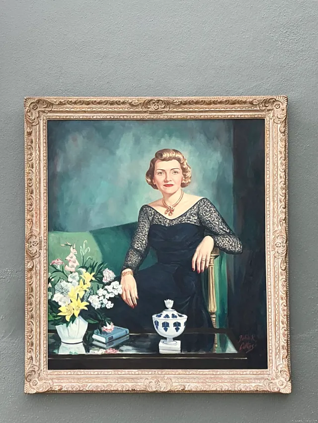 Vintage Portrait Painting on Canvas — additional photo 2
