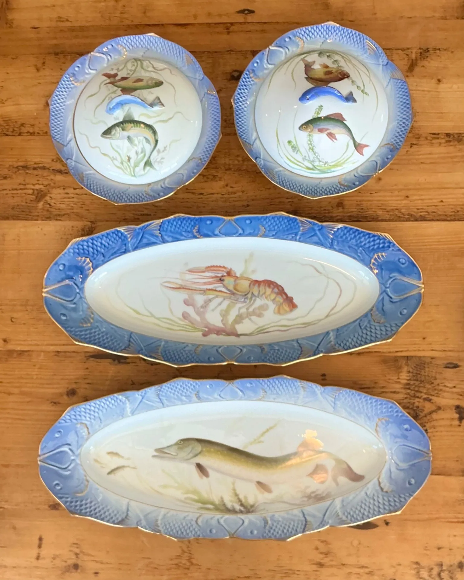 Vintage Royal Copenhagen Ichthyological Porcelain Serving Pieces - Set Of 4 — additional photo 7