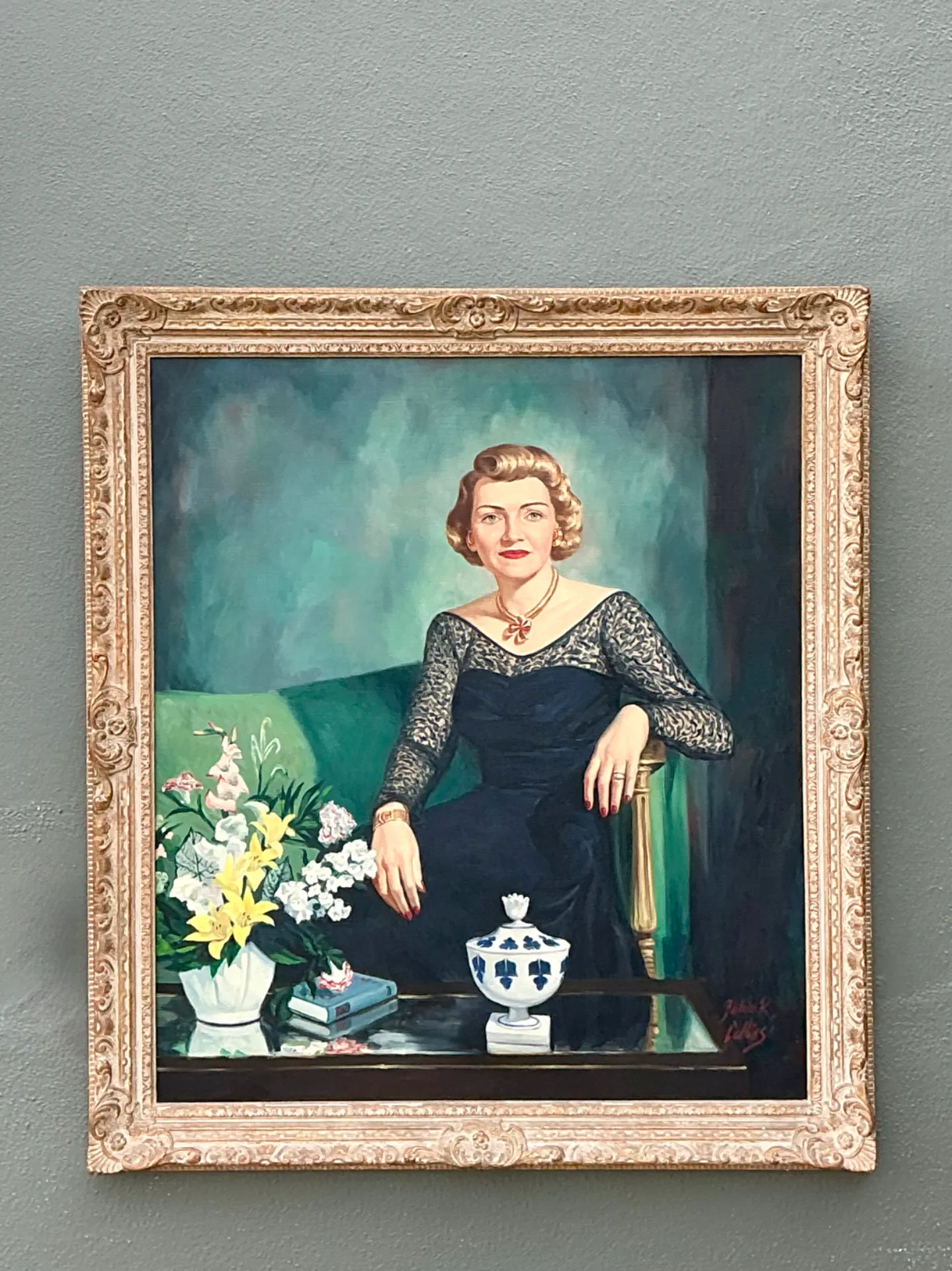 Vintage Portrait Painting on Canvas — additional photo 7