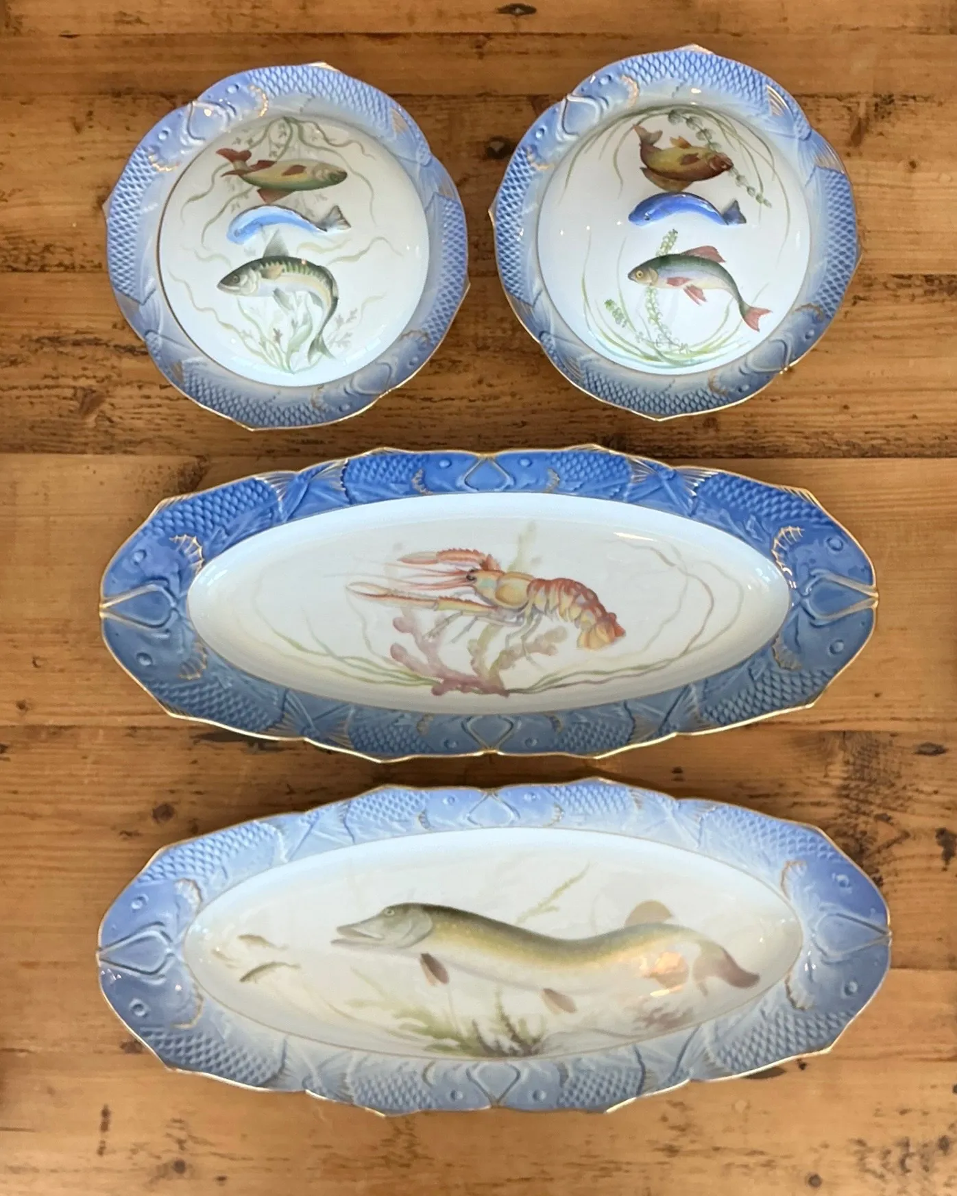 Vintage Royal Copenhagen Ichthyological Porcelain Serving Pieces - Set Of 4 — additional photo 2