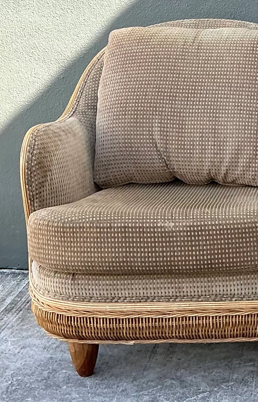 Vintage Biomorphic Rattan Lounge Chairs - A Pair — additional photo 7