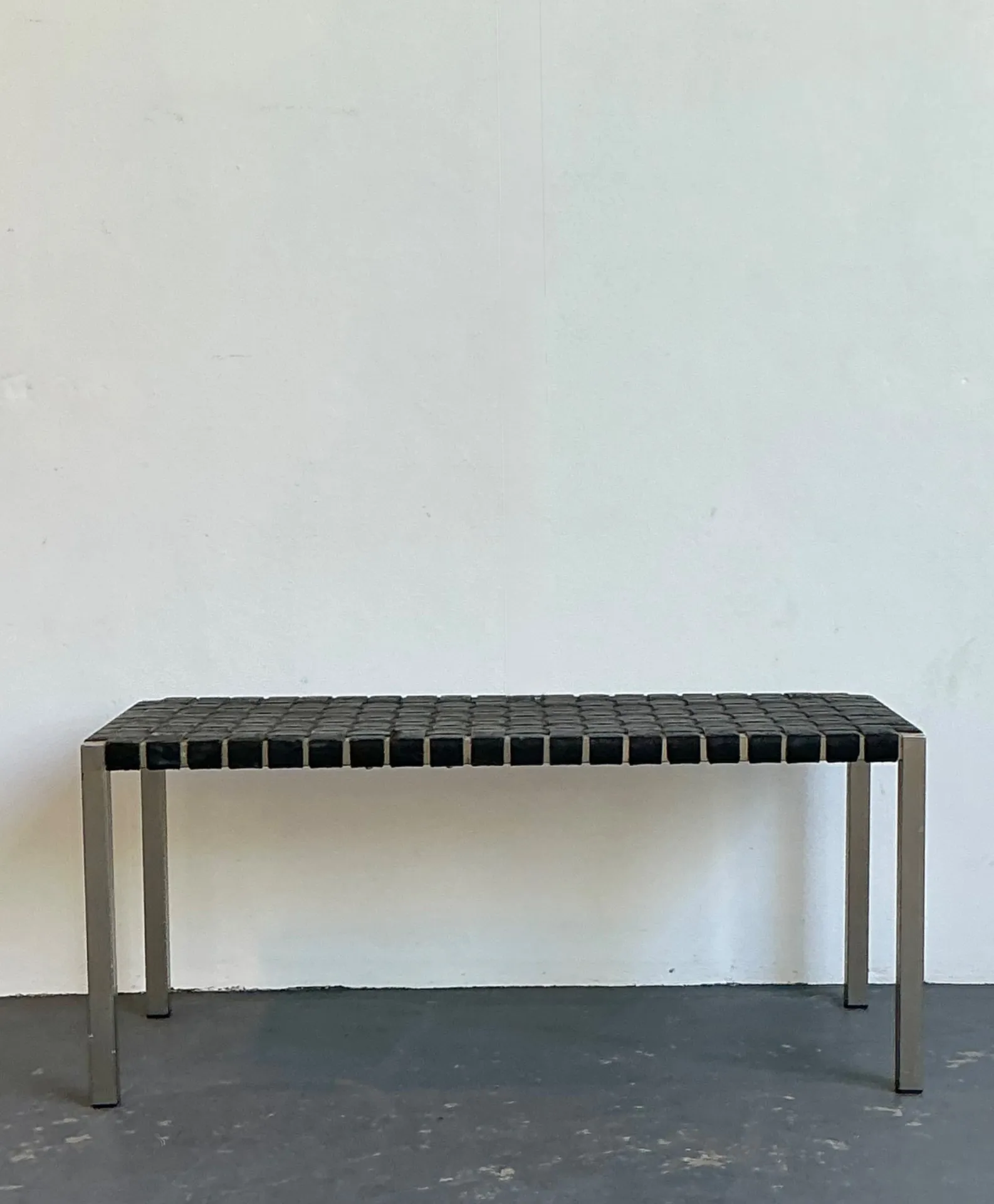 Vintage Ralph Lauren Woven Leather Bench — additional photo 6