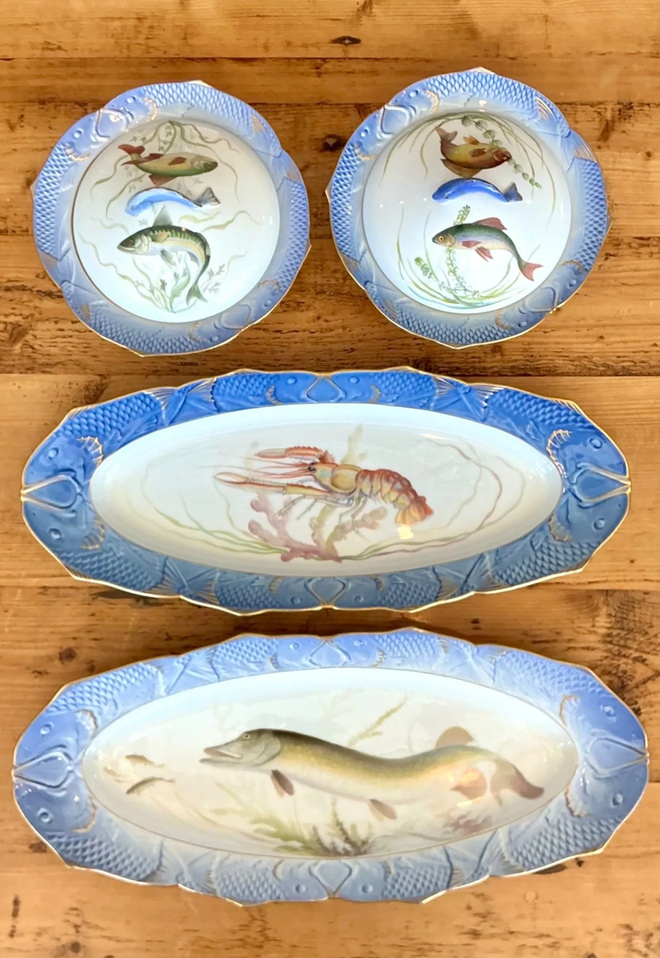 Vintage Royal Copenhagen Ichthyological Porcelain Serving Pieces - Set Of 4 — additional photo 1
