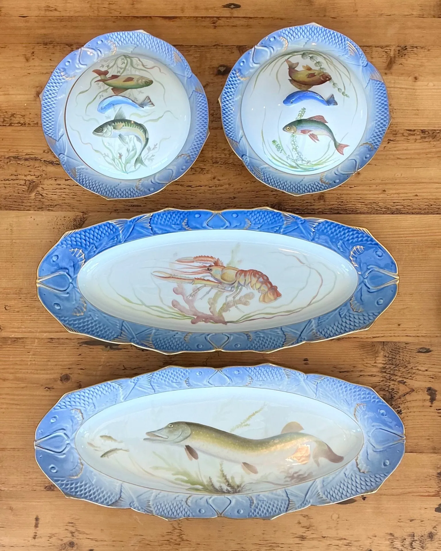 Vintage Royal Copenhagen Ichthyological Porcelain Serving Pieces - Set Of 4 — additional photo 3