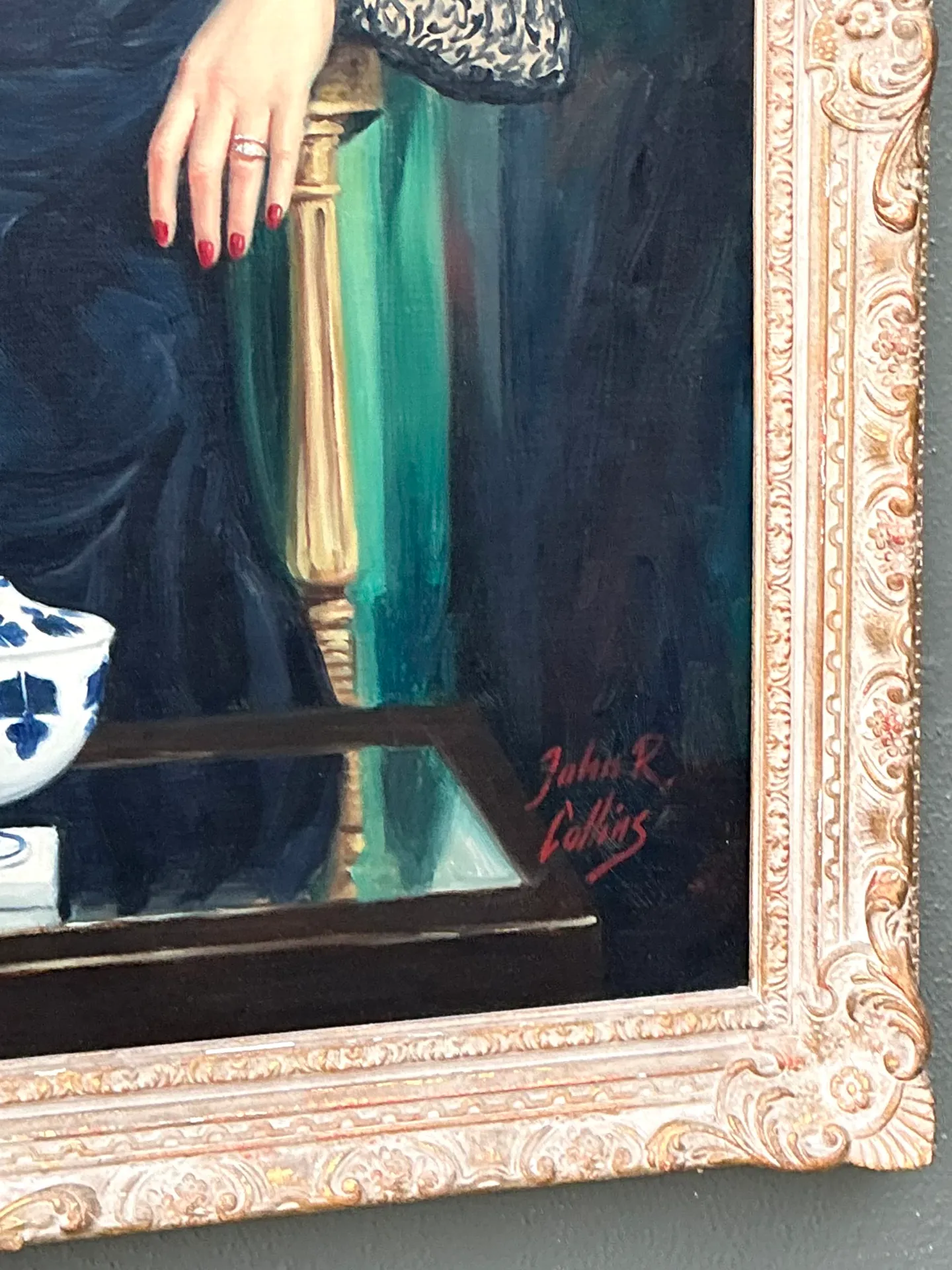 Vintage Portrait Painting on Canvas — additional photo 6