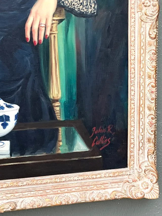 Vintage Portrait Painting on Canvas — additional photo 6