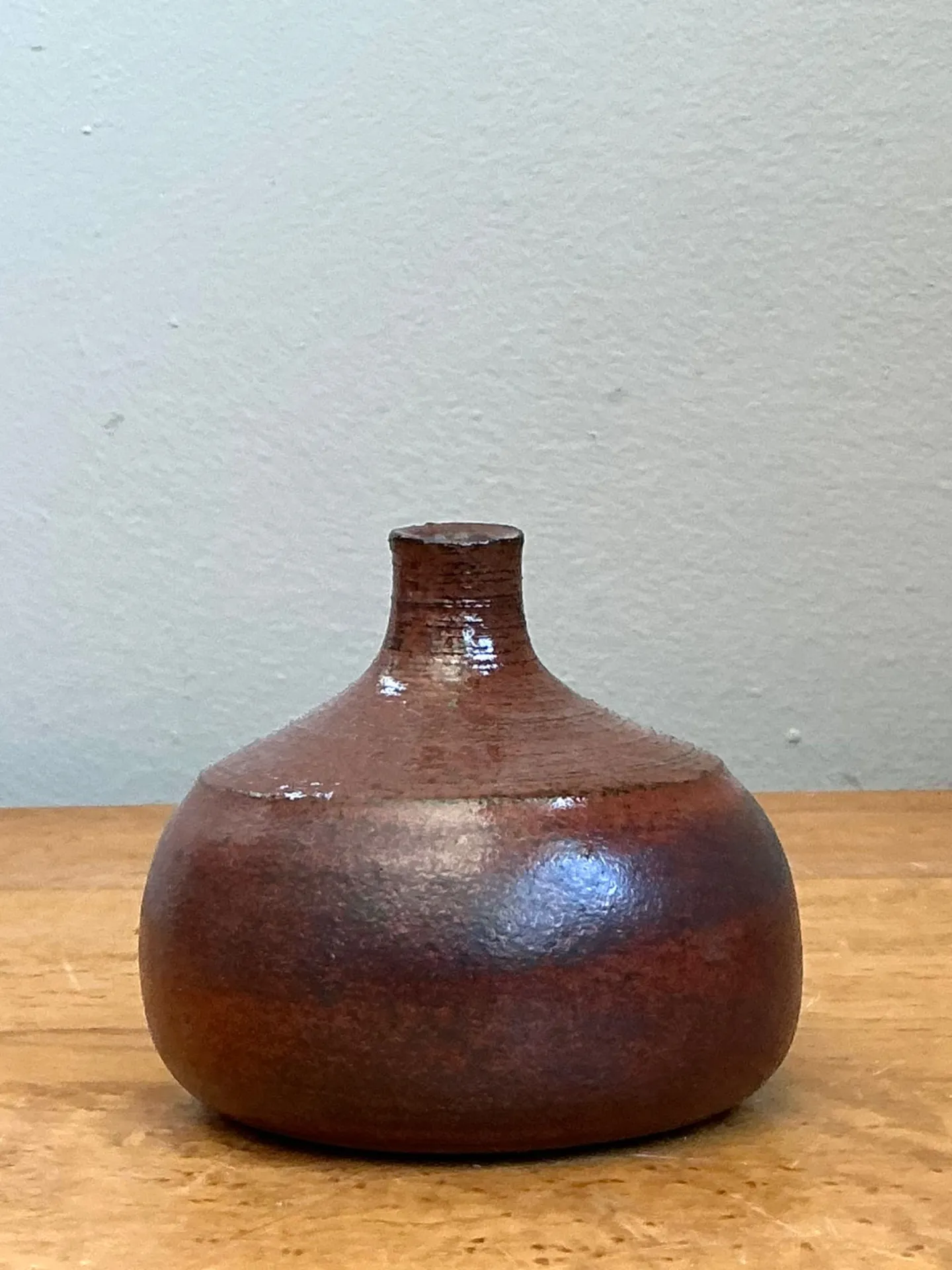 Vintage Brown Studio Pottery Vase — additional photo 3