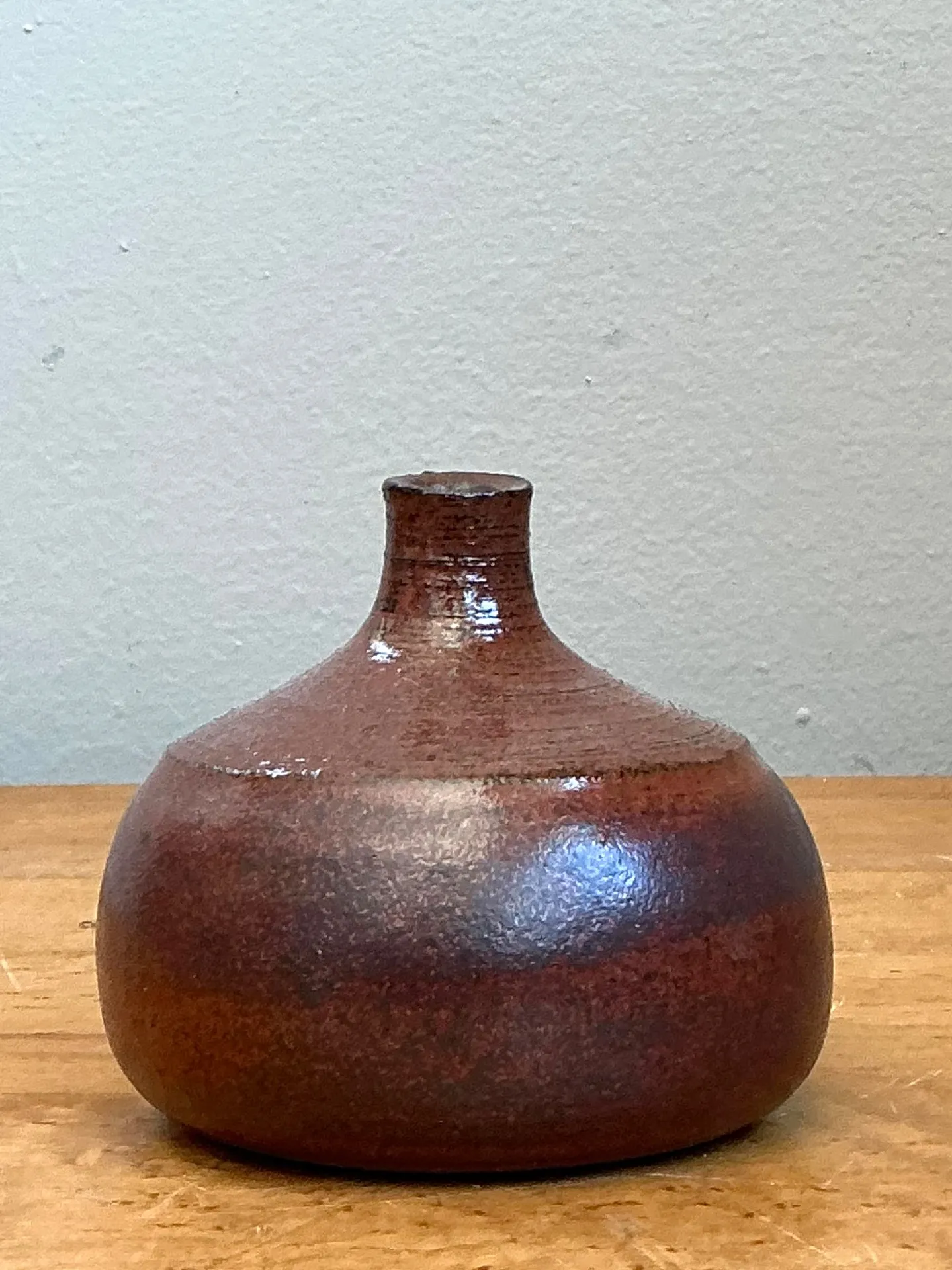 Vintage Brown Studio Pottery Vase — additional photo 6