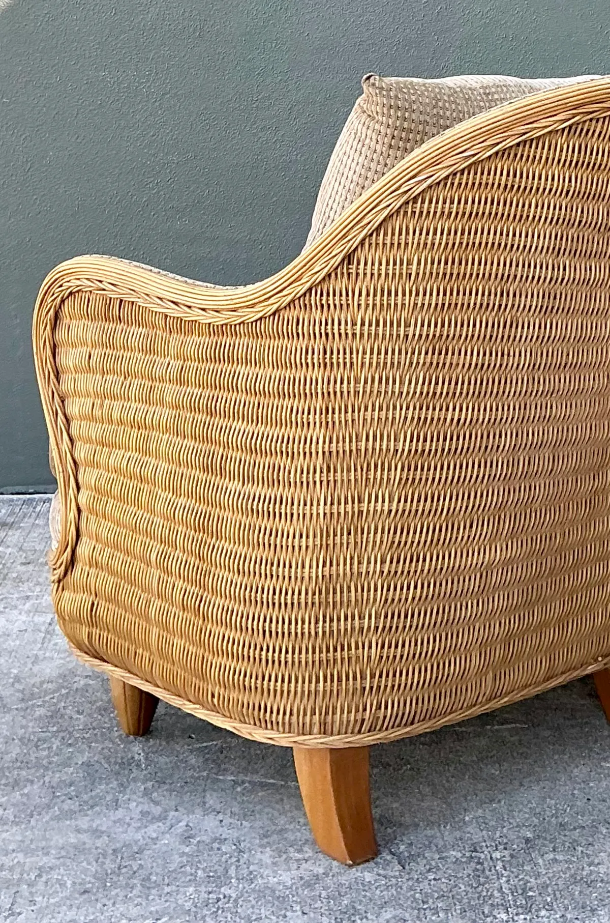 Vintage Biomorphic Rattan Lounge Chairs - A Pair — additional photo 8