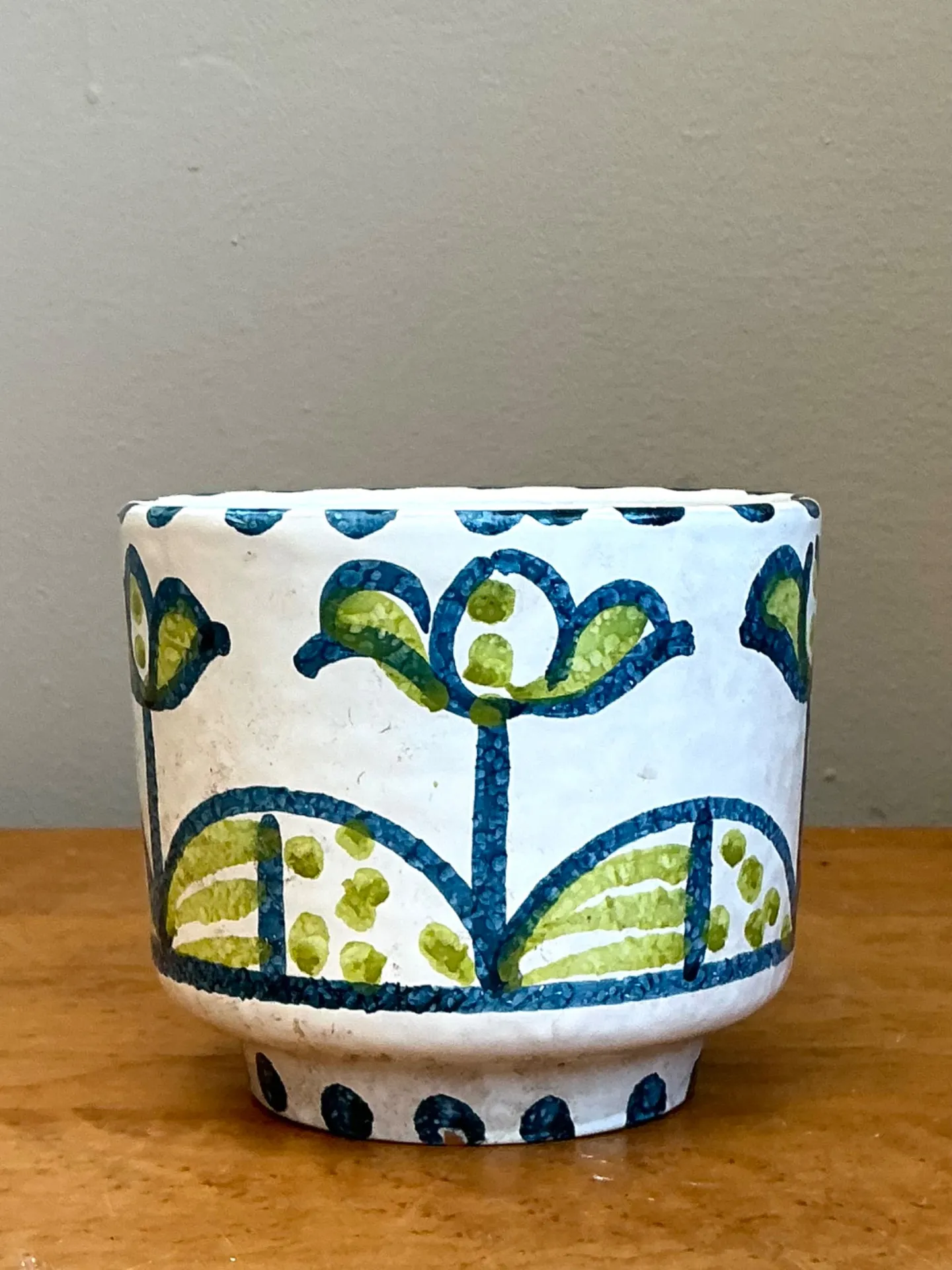 Vintage Italian Hand Painted Cache Pot — additional photo 3