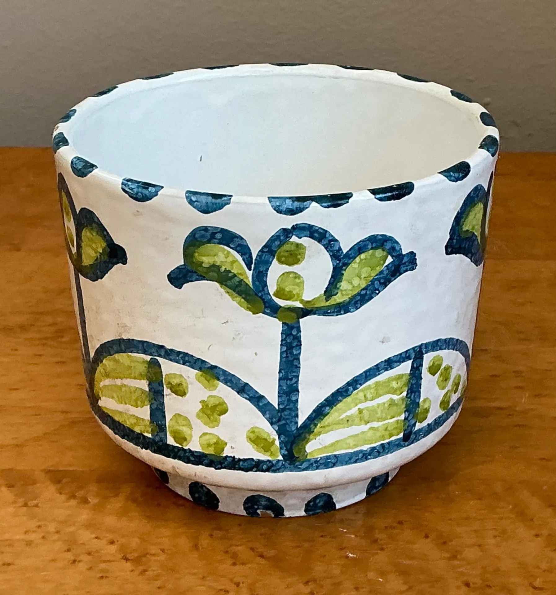 Vintage Italian Hand Painted Cache Pot — additional photo 2