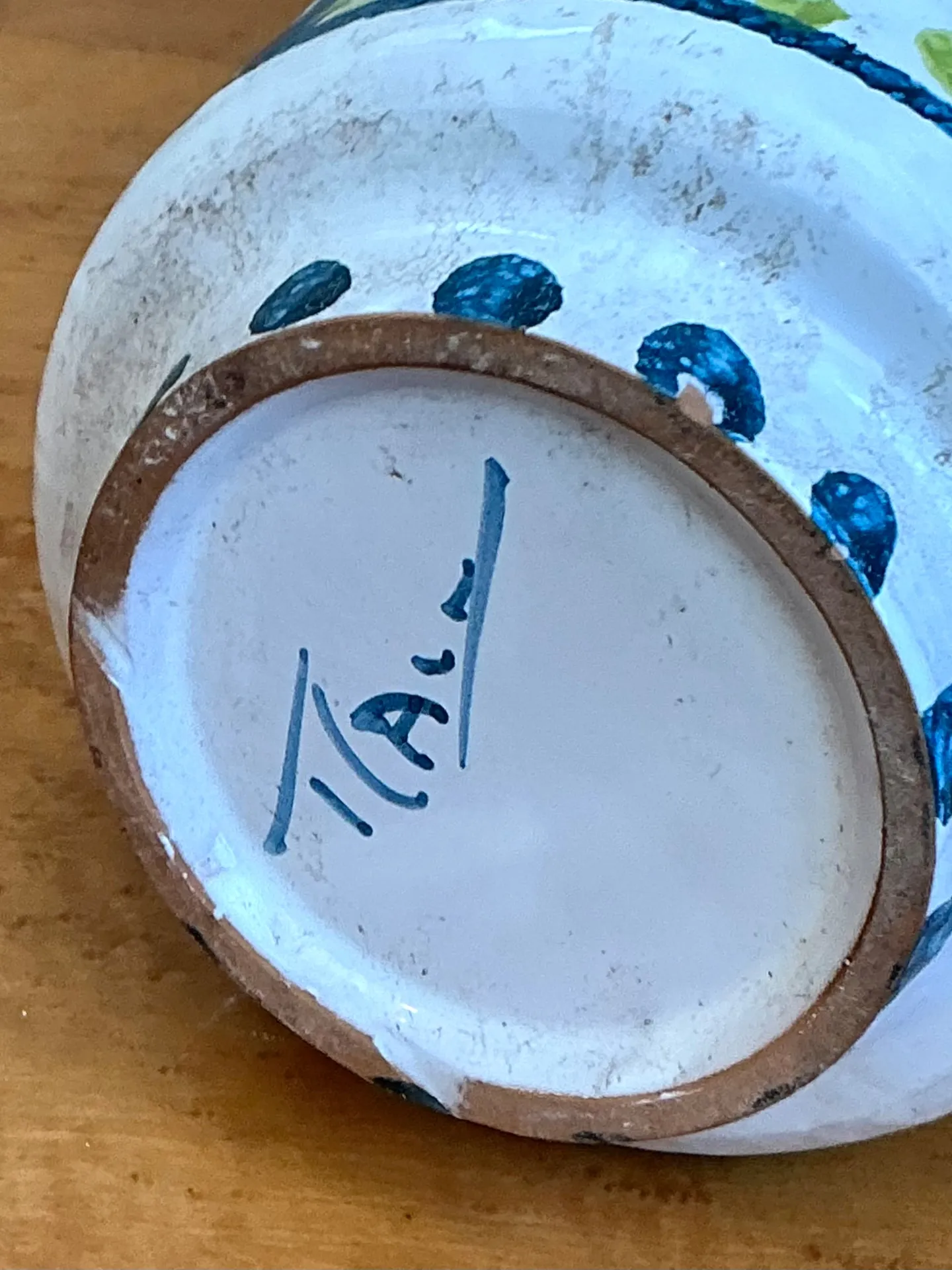 Vintage Italian Hand Painted Cache Pot — additional photo 4