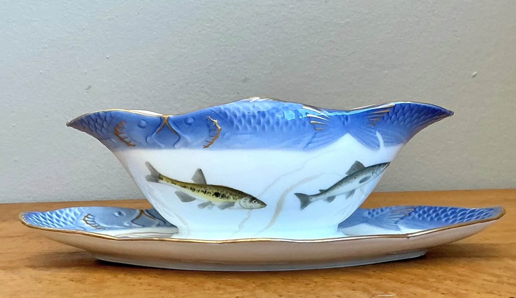 Vintage Royal Copenhagen Ichthyological Porcelain Gravy Bowl — additional photo 3