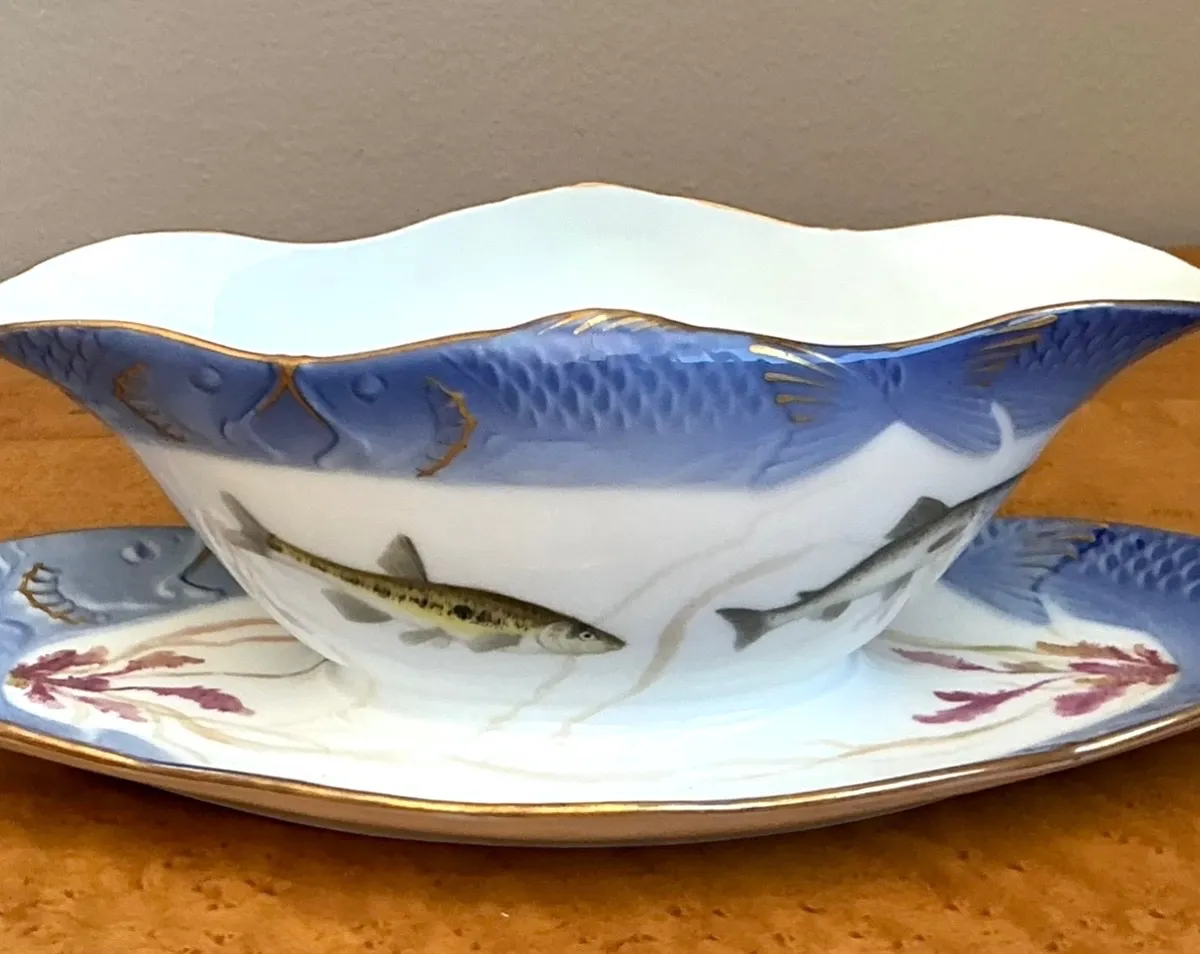 Vintage Royal Copenhagen Ichthyological Porcelain Gravy Bowl — additional photo 2