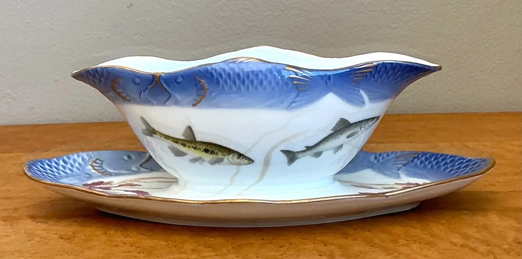 Vintage Royal Copenhagen Ichthyological Porcelain Gravy Bowl — additional photo 4