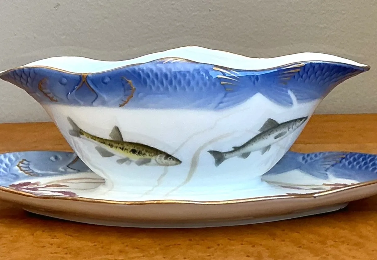 Vintage Royal Copenhagen Ichthyological Porcelain Gravy Bowl — additional photo 4