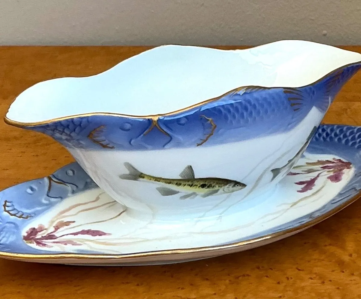 Vintage Royal Copenhagen Ichthyological Porcelain Gravy Bowl — additional photo 5