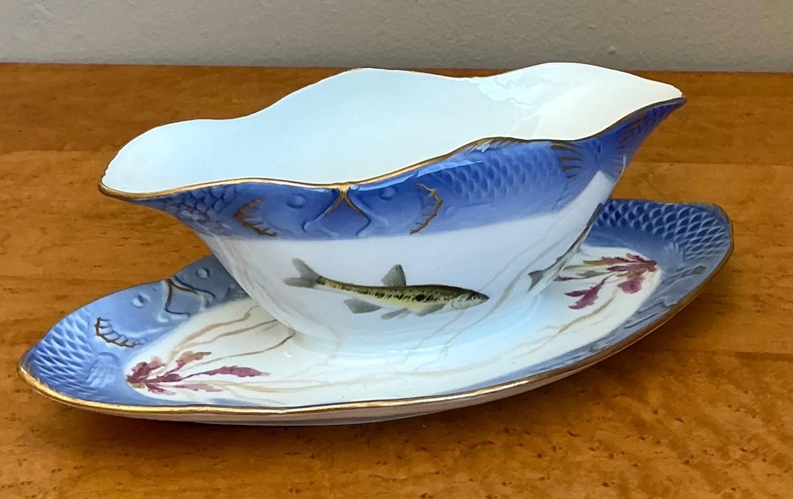 Vintage Royal Copenhagen Ichthyological Porcelain Gravy Bowl — additional photo 6