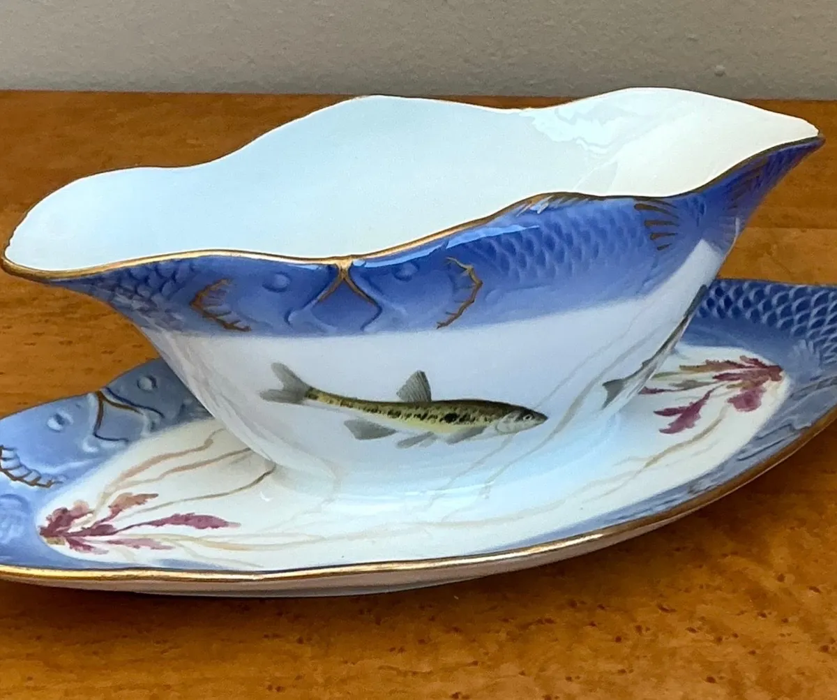 Vintage Royal Copenhagen Ichthyological Porcelain Gravy Bowl — additional photo 6