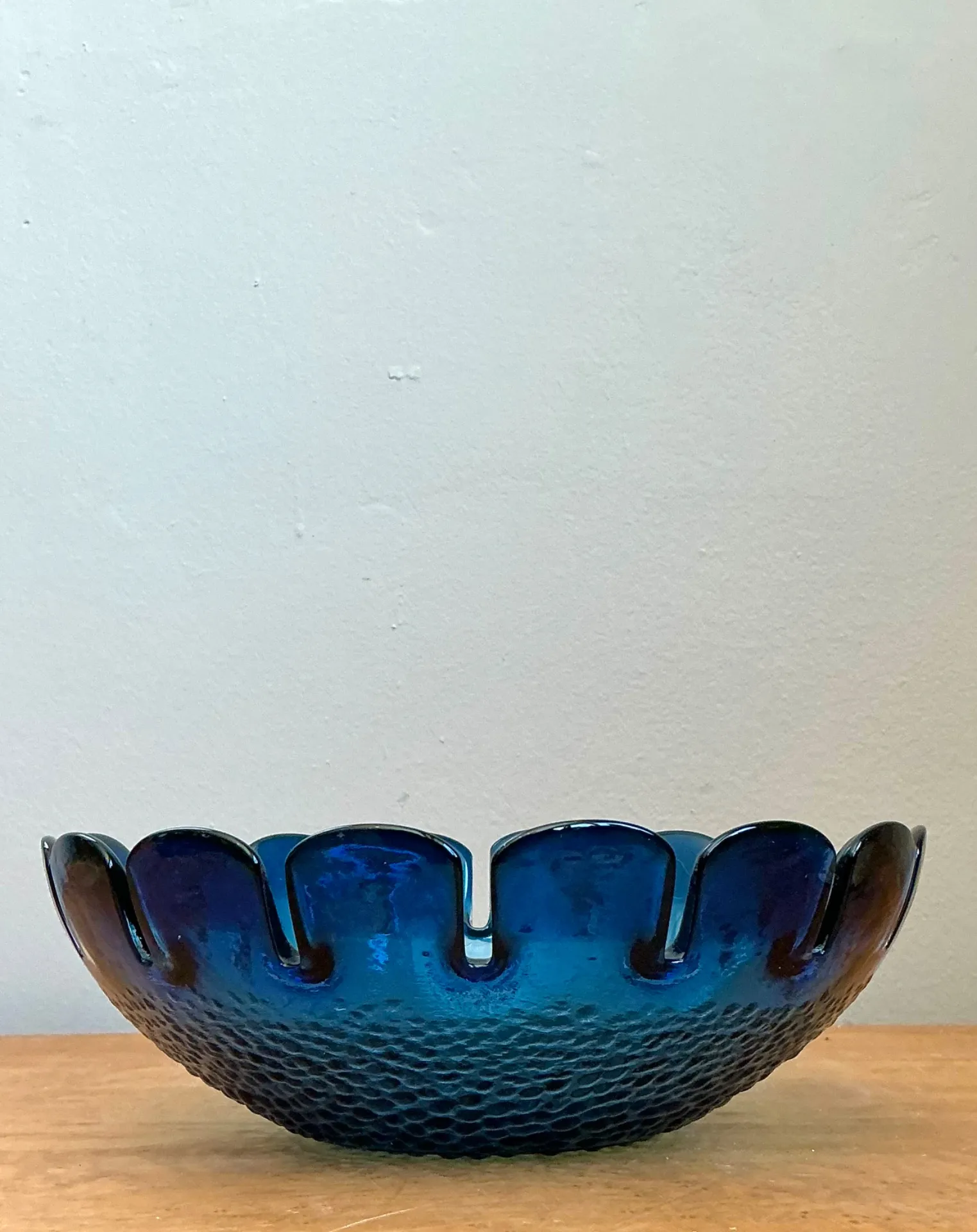 Vintage Swedish Scalloped Glass Bowl — additional photo 4