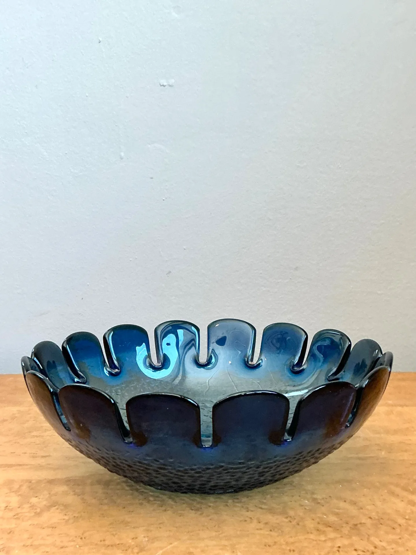 Vintage Swedish Scalloped Glass Bowl — additional photo 2