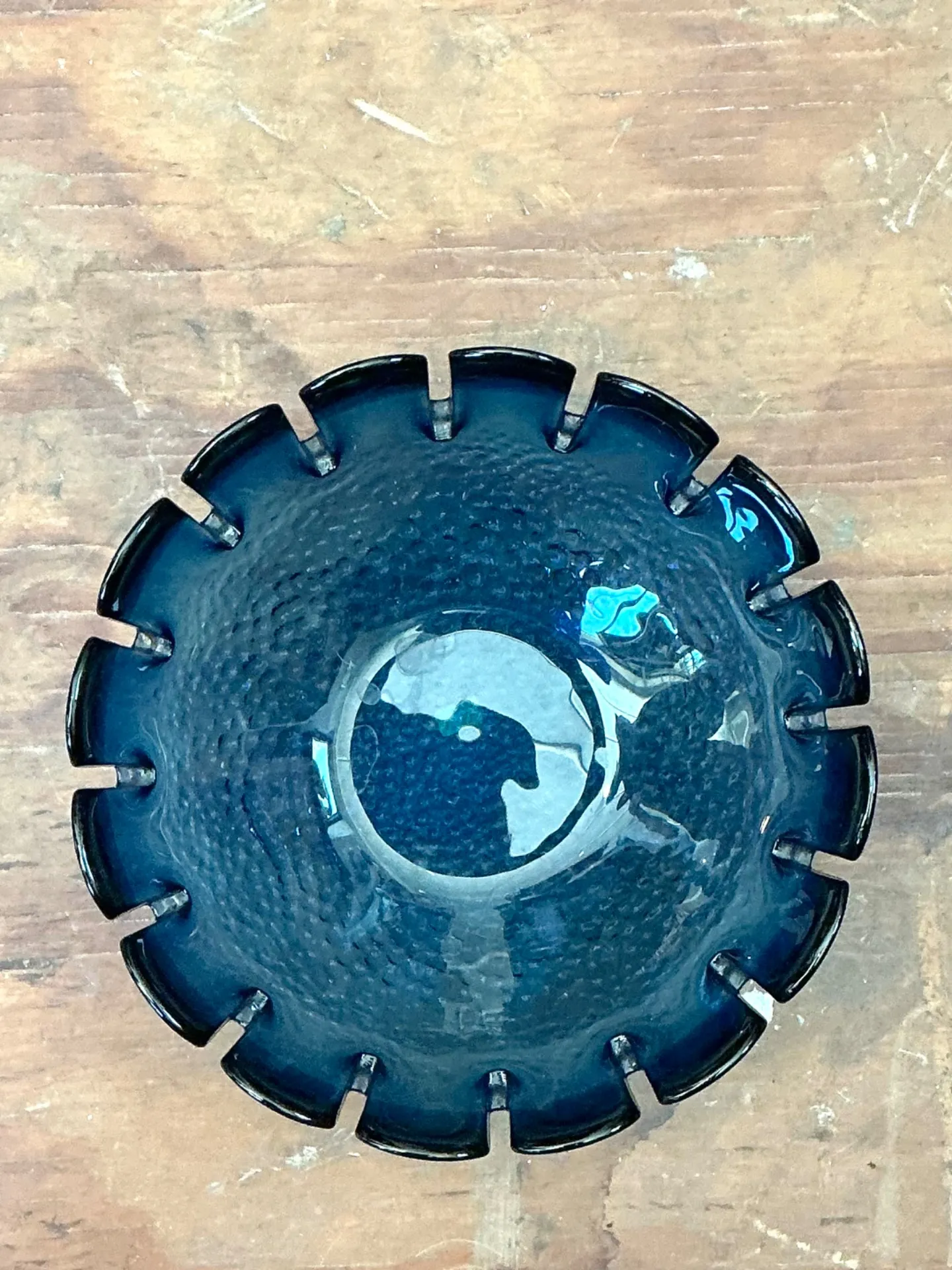 Vintage Swedish Scalloped Glass Bowl — additional photo 5