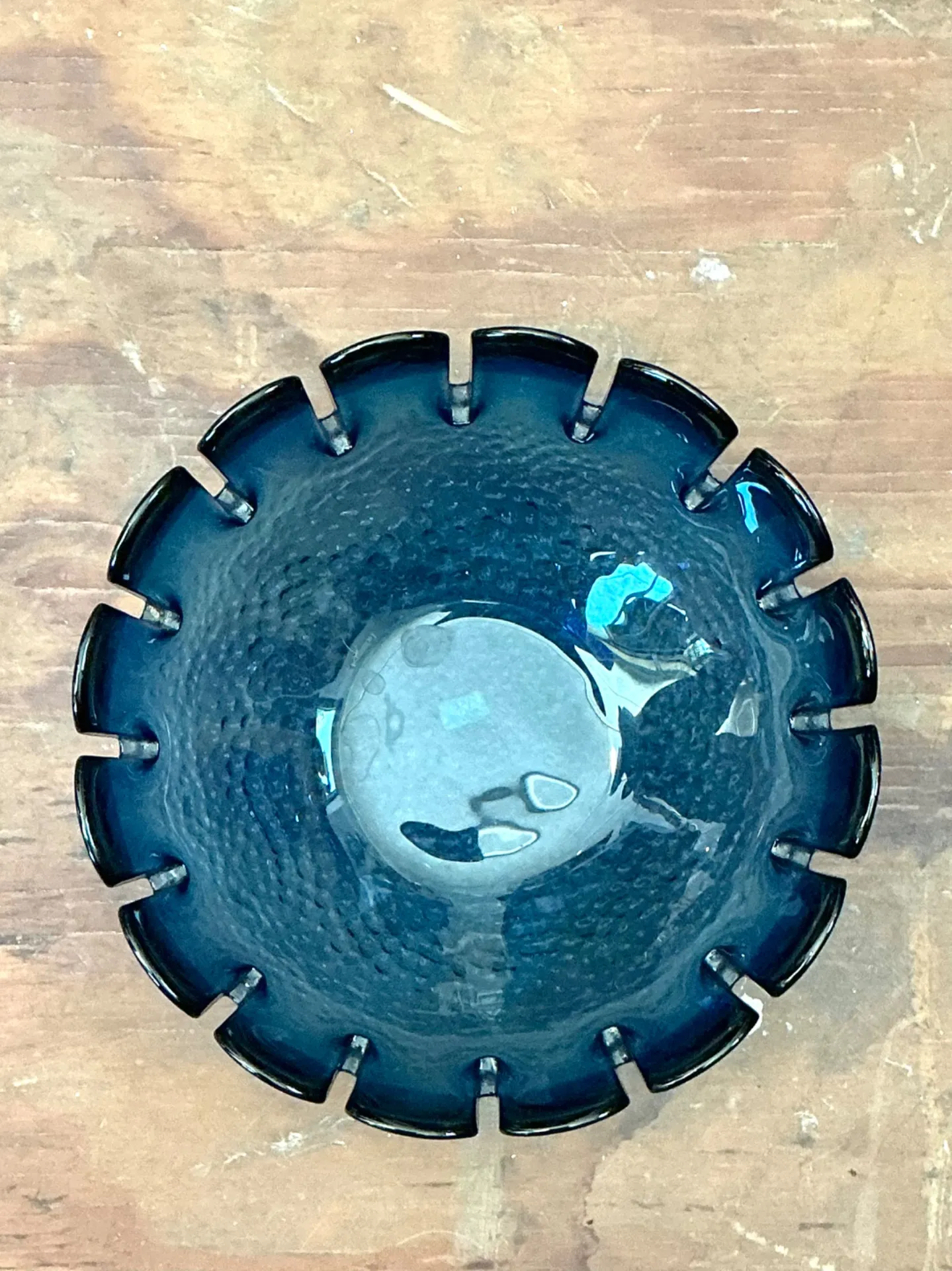 Vintage Swedish Scalloped Glass Bowl — additional photo 3