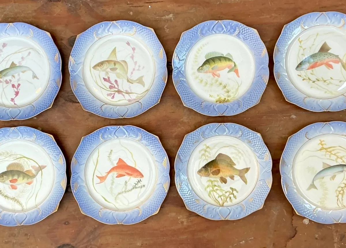 Vintage Royal Copenhagen Ichthyological Porcelain Plates - Set of 12 — additional photo 5