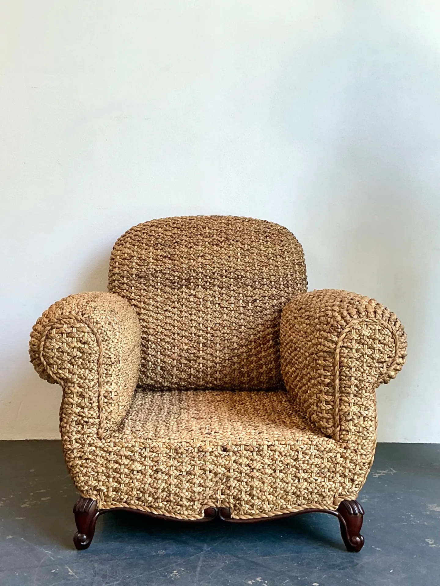 Vintage Ralph Lauren Organic Modern Woven Seagrass Club Chair — additional photo 2