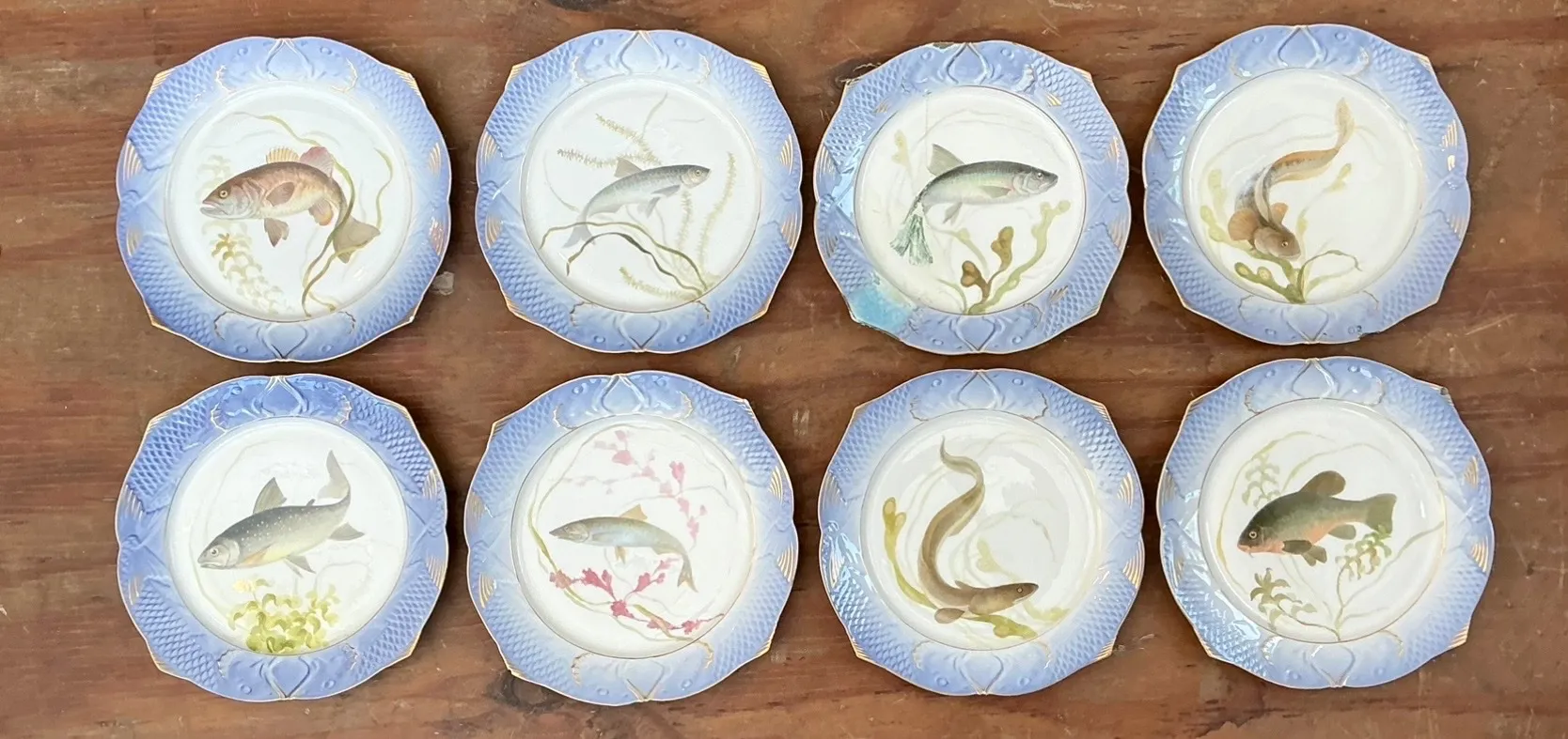 Vintage Royal Copenhagen Ichthyological Porcelain Fish Bowl - Set Of 8; — additional photo 3