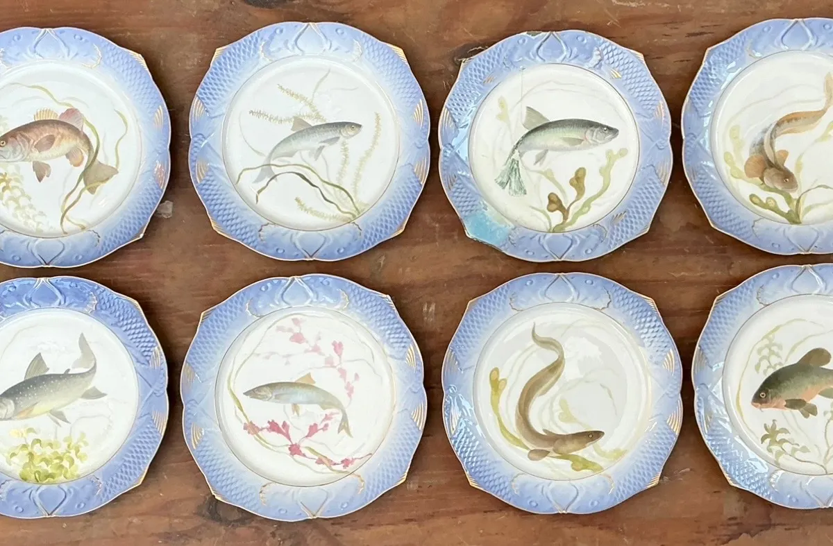 Vintage Royal Copenhagen Ichthyological Porcelain Fish Bowl - Set Of 8; — additional photo 3