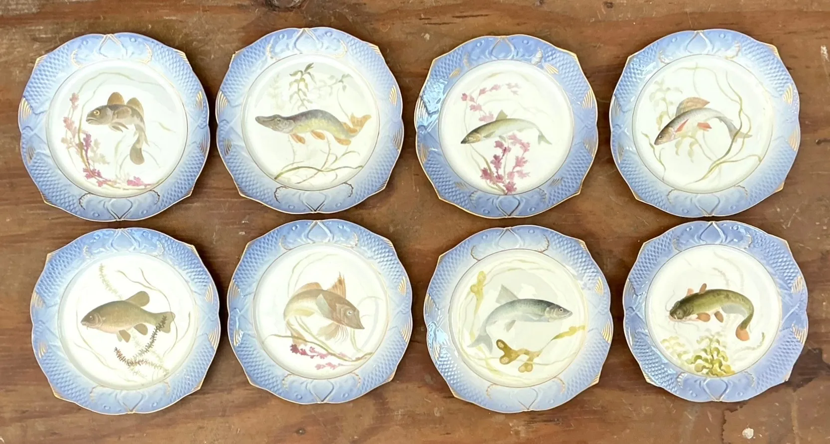 Vintage Royal Copenhagen Ichthyological Porcelain Fish Bowl - Set Of 8; — additional photo 1