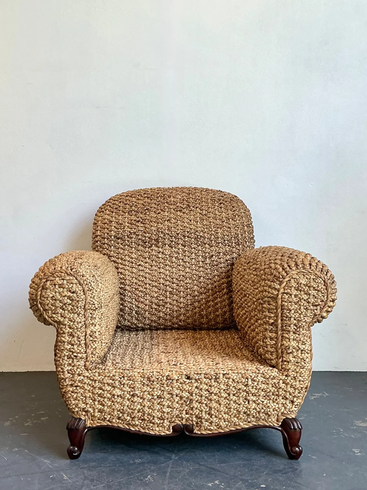 Vintage Ralph Lauren Organic Modern Woven Seagrass Club Chair — additional photo 6