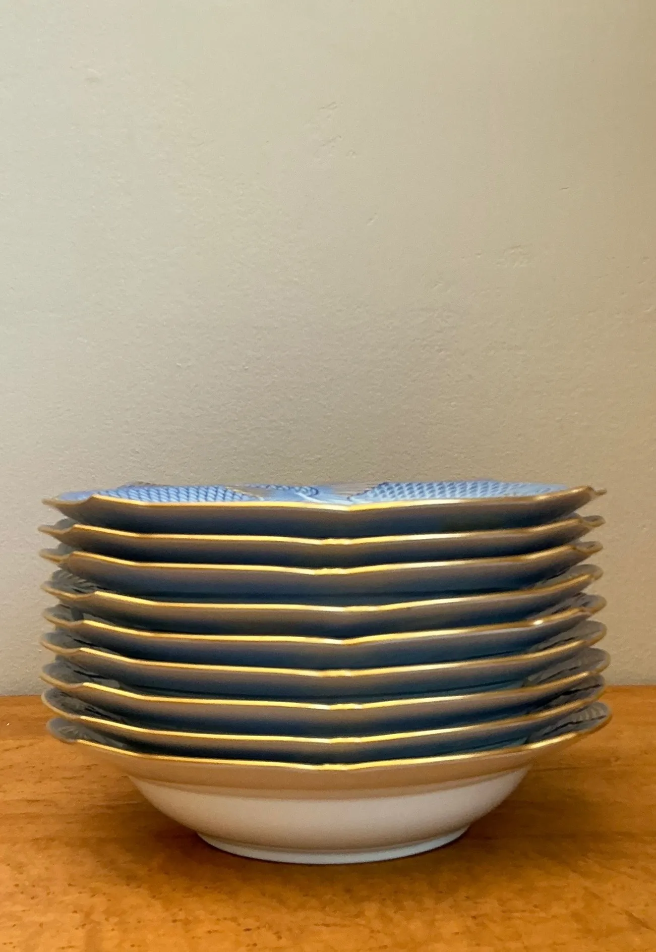 Vintage Royal Copenhagen Ichthyological Porcelain Fish Bowl - Set Of 8; — additional photo 8