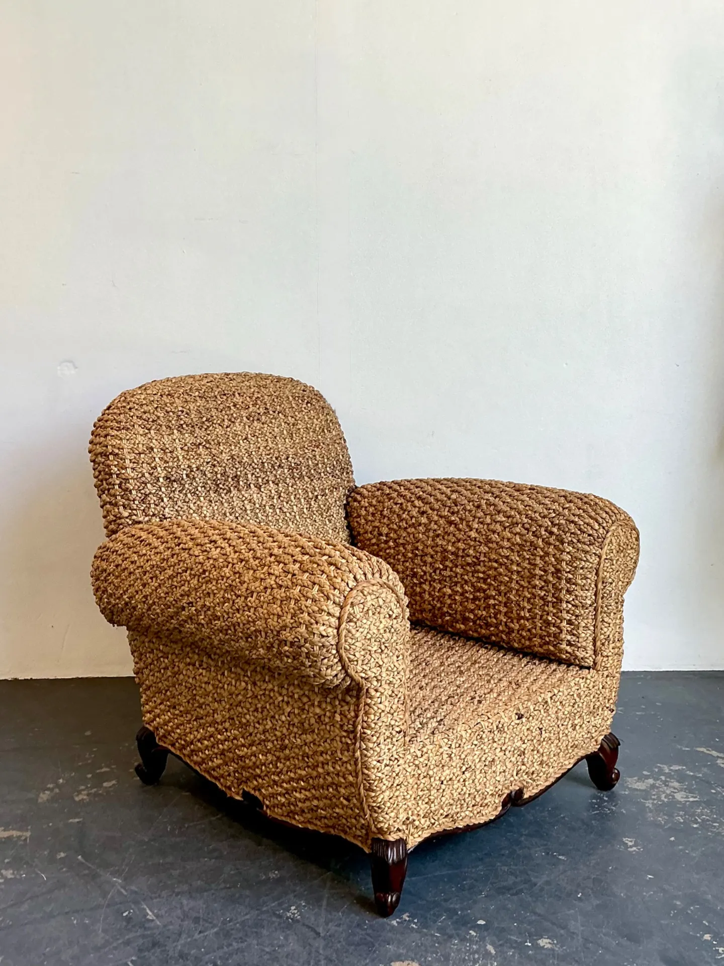 Vintage Ralph Lauren Organic Modern Woven Seagrass Club Chair — additional photo 3
