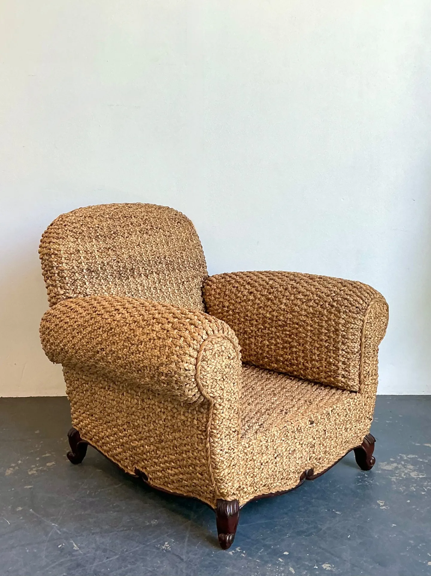 Vintage Ralph Lauren Organic Modern Woven Seagrass Club Chair — additional photo 1