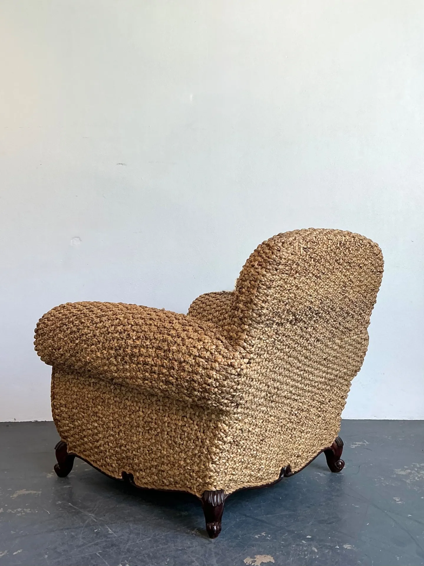 Vintage Ralph Lauren Organic Modern Woven Seagrass Club Chair — additional photo 7