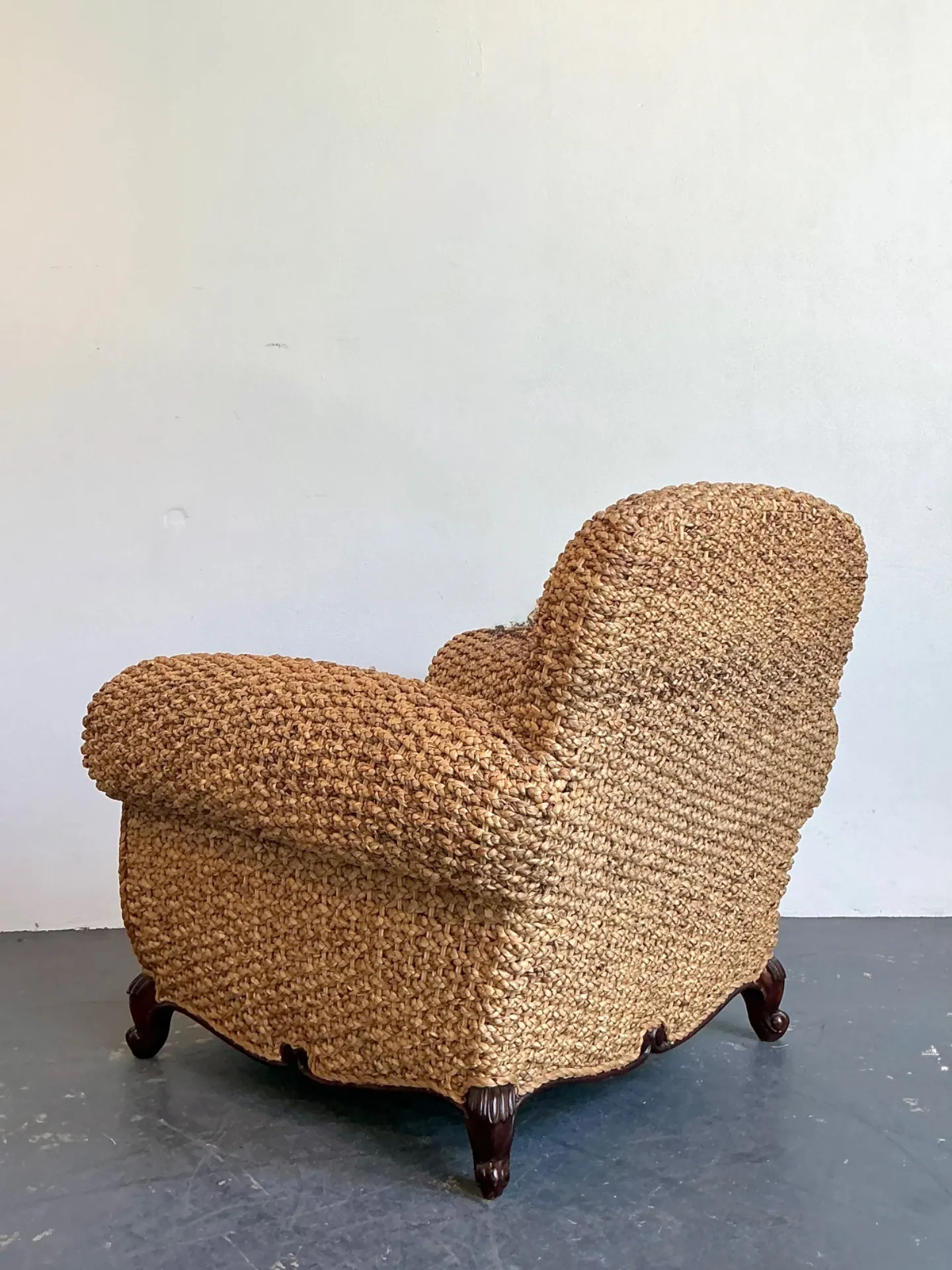 Vintage Ralph Lauren Organic Modern Woven Seagrass Club Chair — additional photo 5