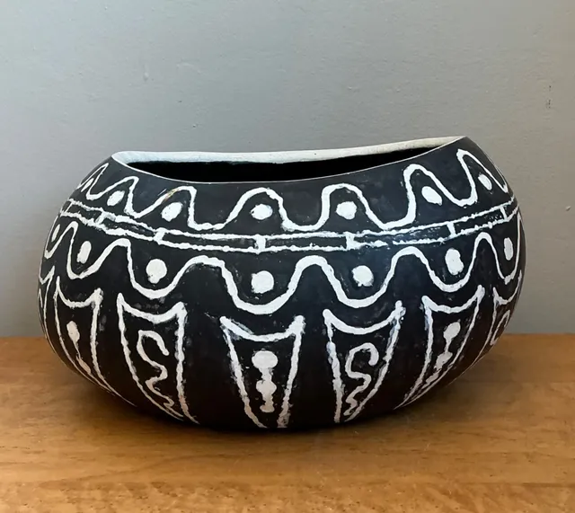Vintage Hand Painted Ceramic Bowl — additional photo 3