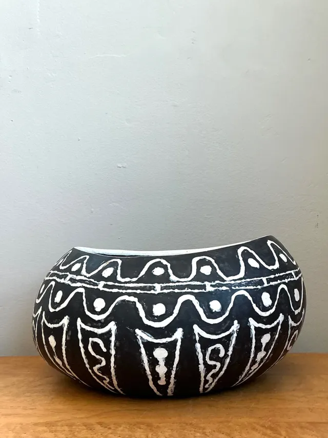 Vintage Hand Painted Ceramic Bowl — additional photo 6