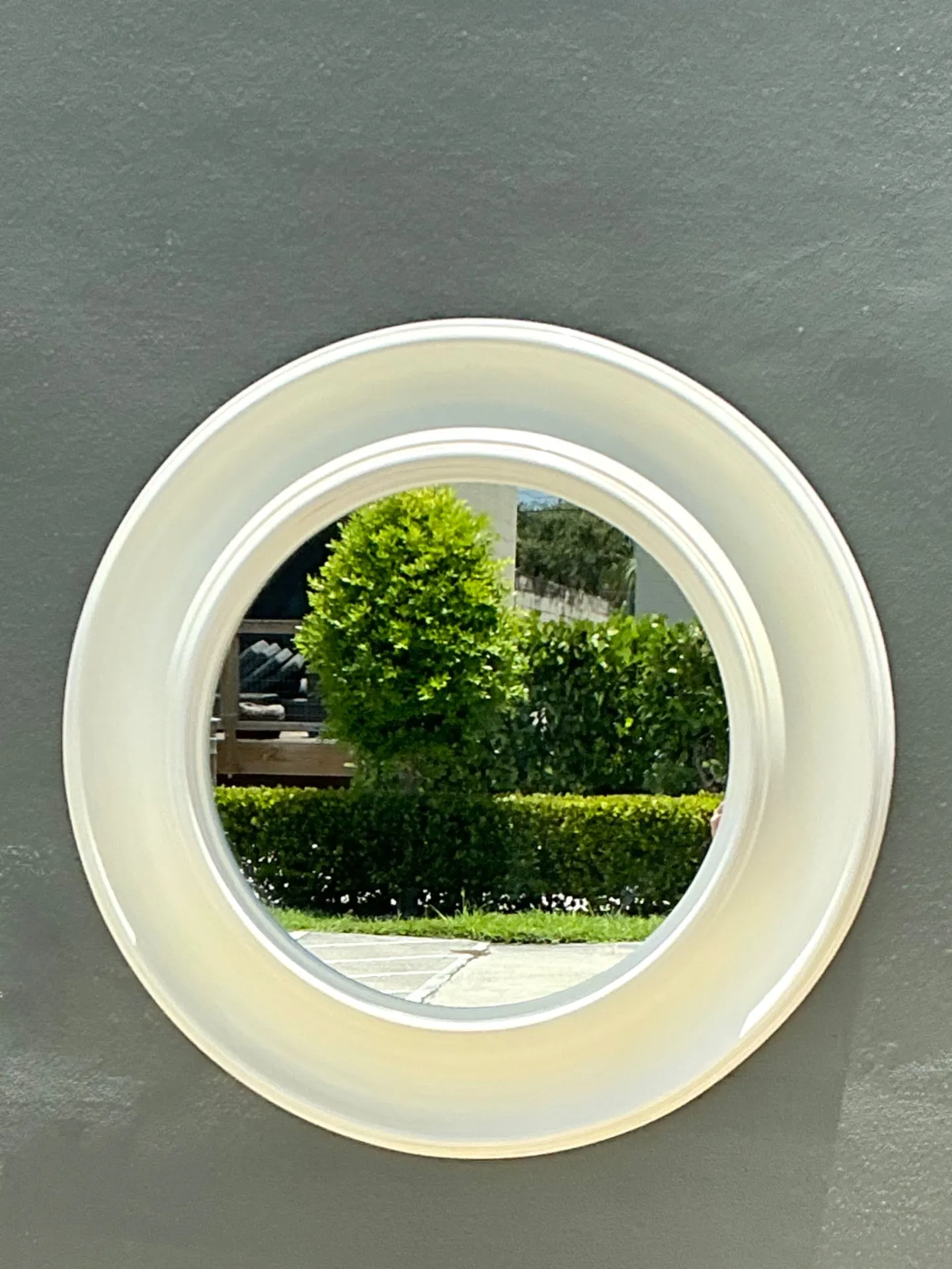 Vintage Round White Wall Mirror — additional photo 5