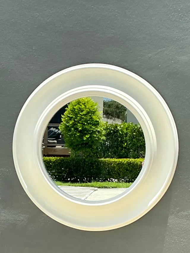 Vintage Round White Wall Mirror — additional photo 5