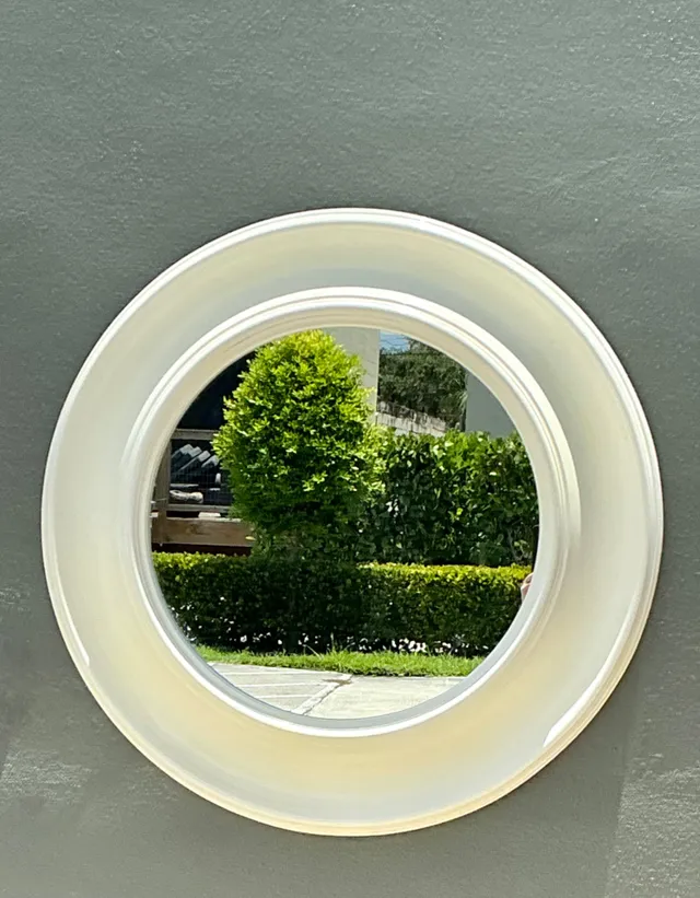Vintage Round White Wall Mirror — additional photo 2
