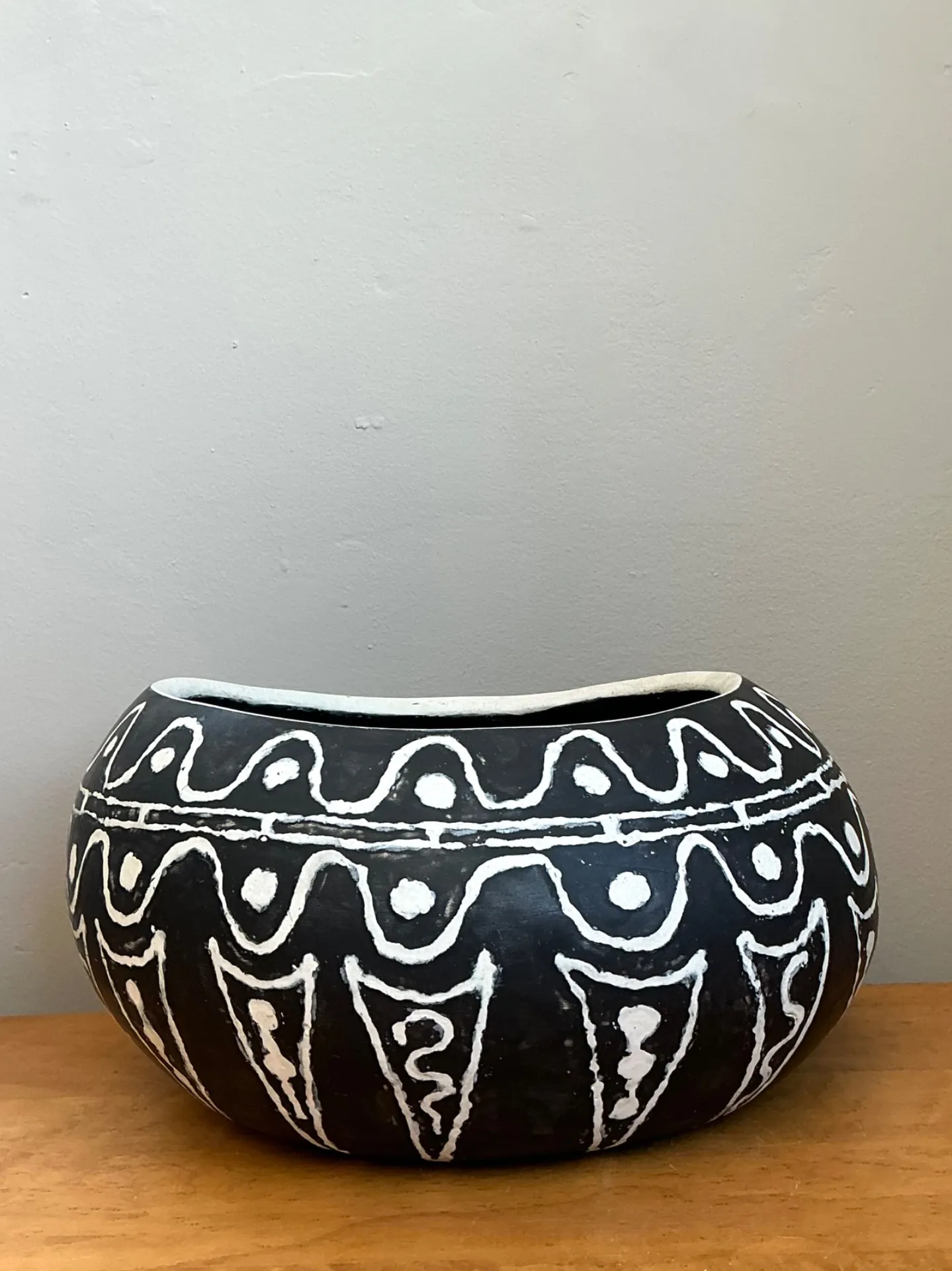 Vintage Hand Painted Ceramic Bowl — additional photo 2