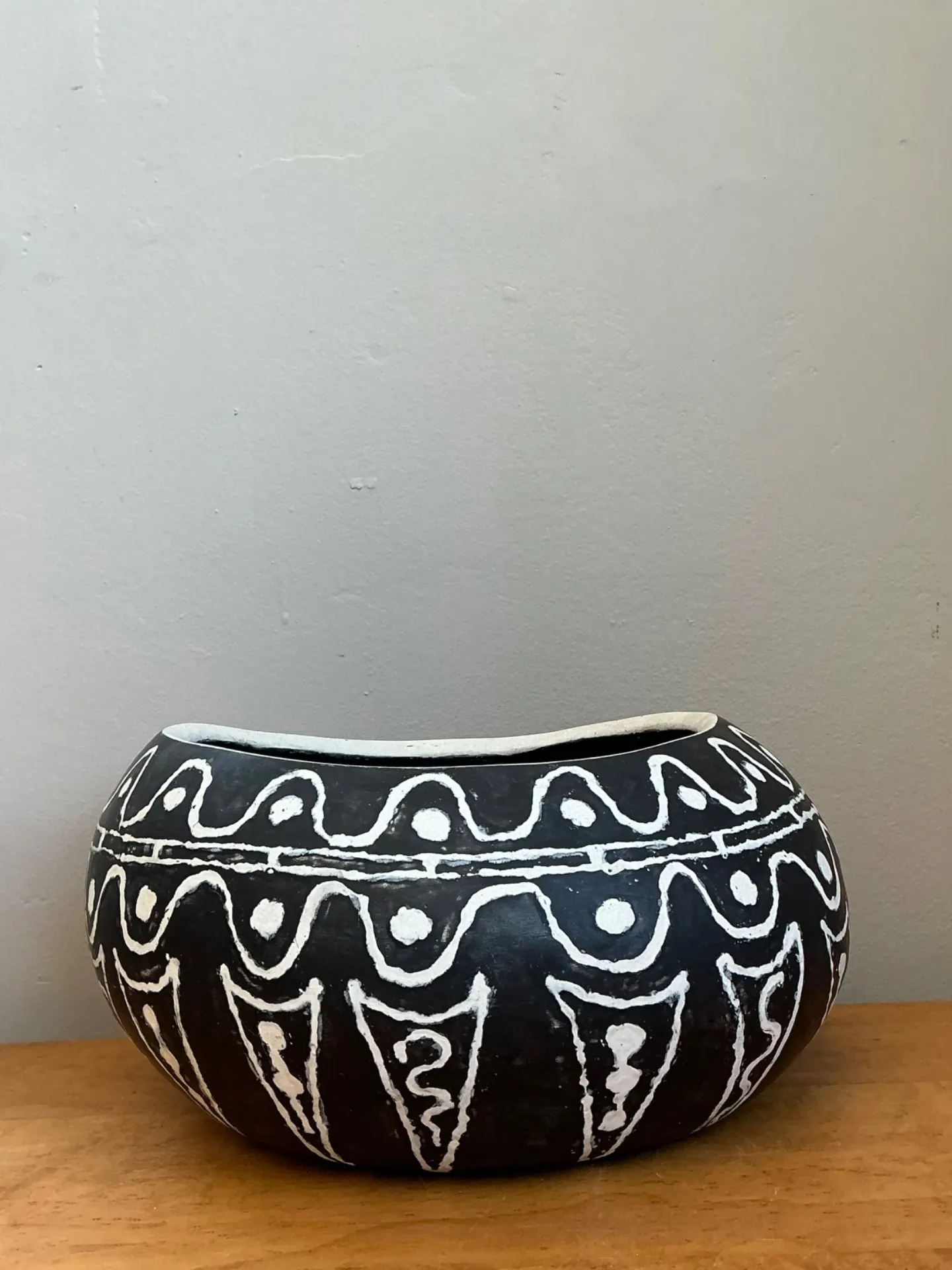 Vintage Hand Painted Ceramic Bowl — additional photo 4