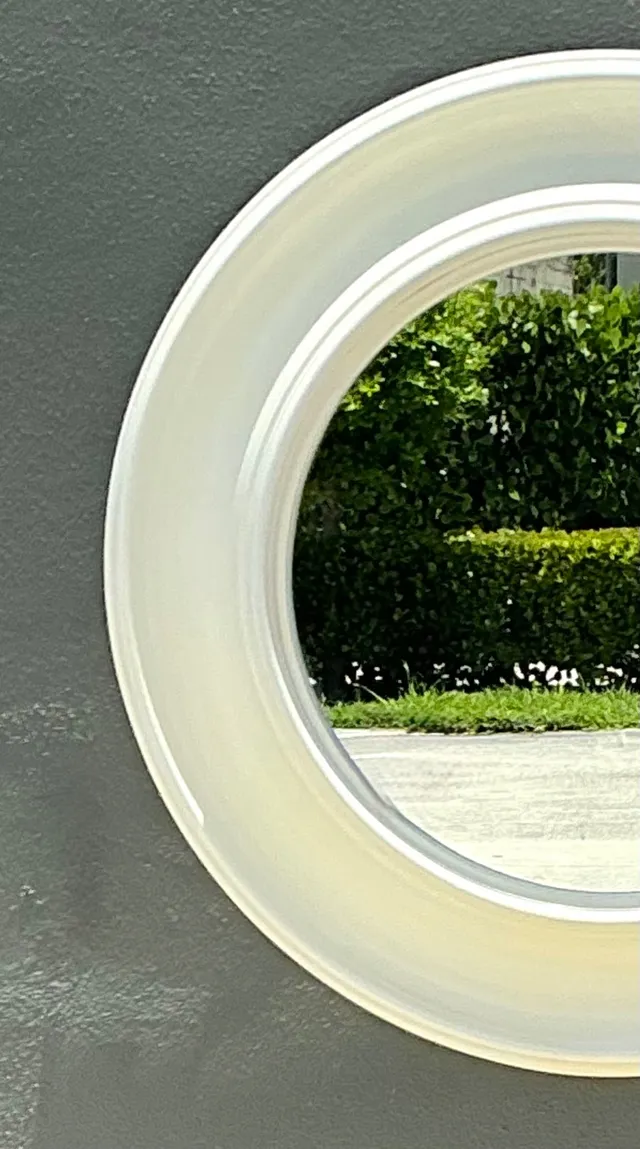 Vintage Round White Wall Mirror — additional photo 7