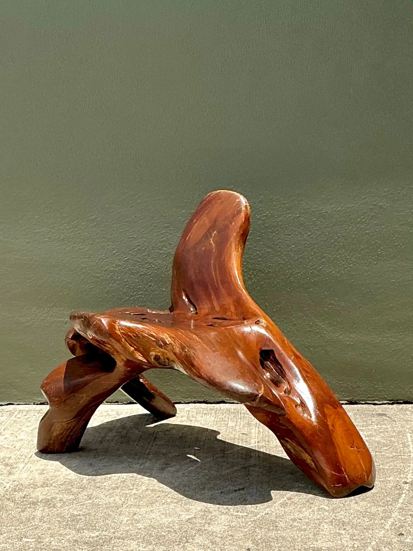 Vintage Organic Form Wood Accent Chair — additional photo 3
